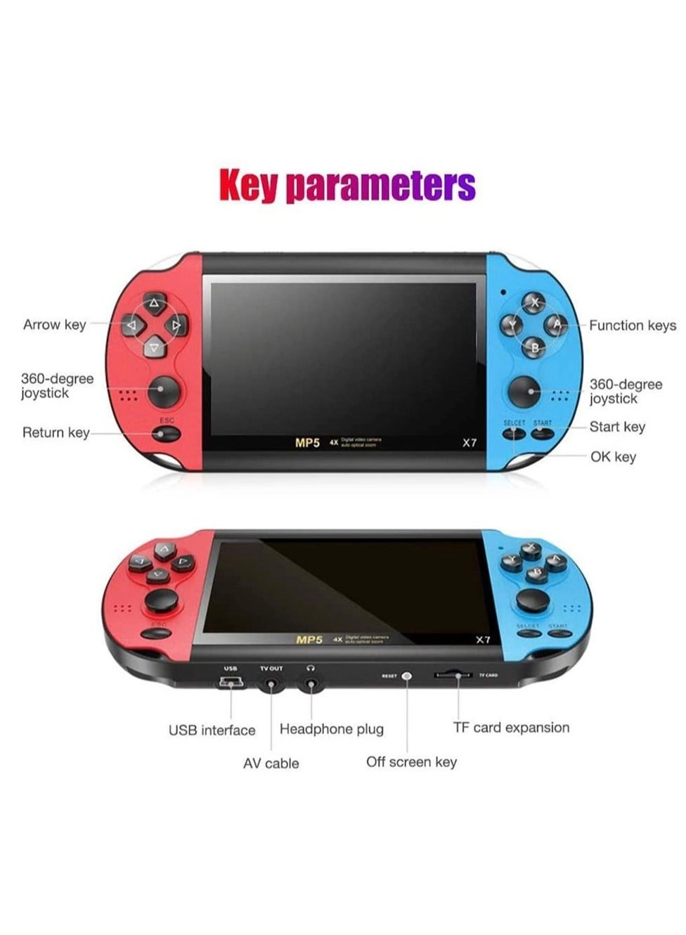 Retro Handheld Game Console - 8GB