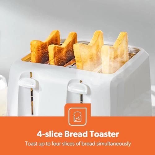Filter Coffee Machine - 1.5L + Toaster - 4-Slice 6 Browning Levels