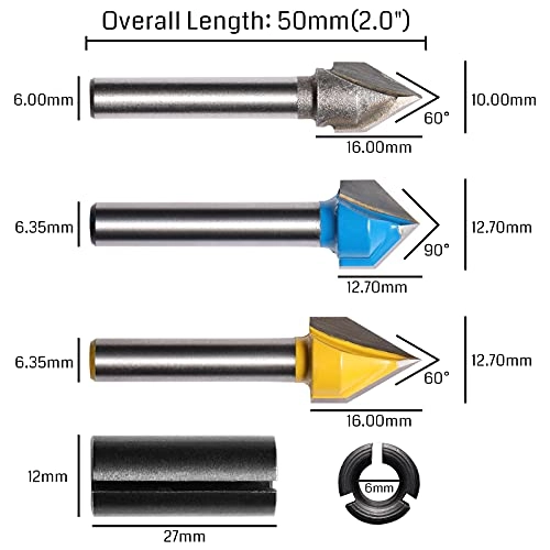 VG03A - 1/2''(12.70mm) 1/4''(6.35mm) 3pcs
