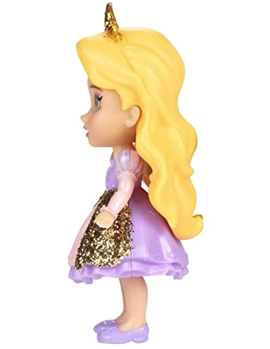 Rapunzel Mini Toddler Doll - 8 cm Glitter Dress Ages 3+