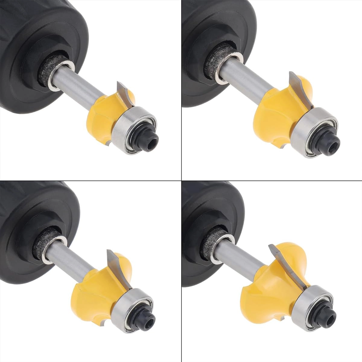 Roundover Router Bit Set - 4Pcs 6mm