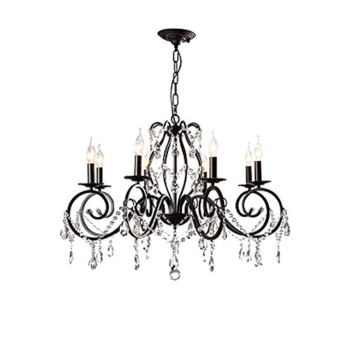 Vintage Candle Lights - 8 head Black