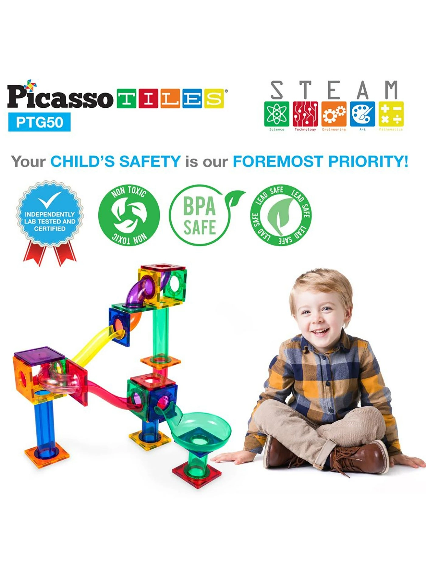 Magnetic Marble Run - Construction 50 pcs