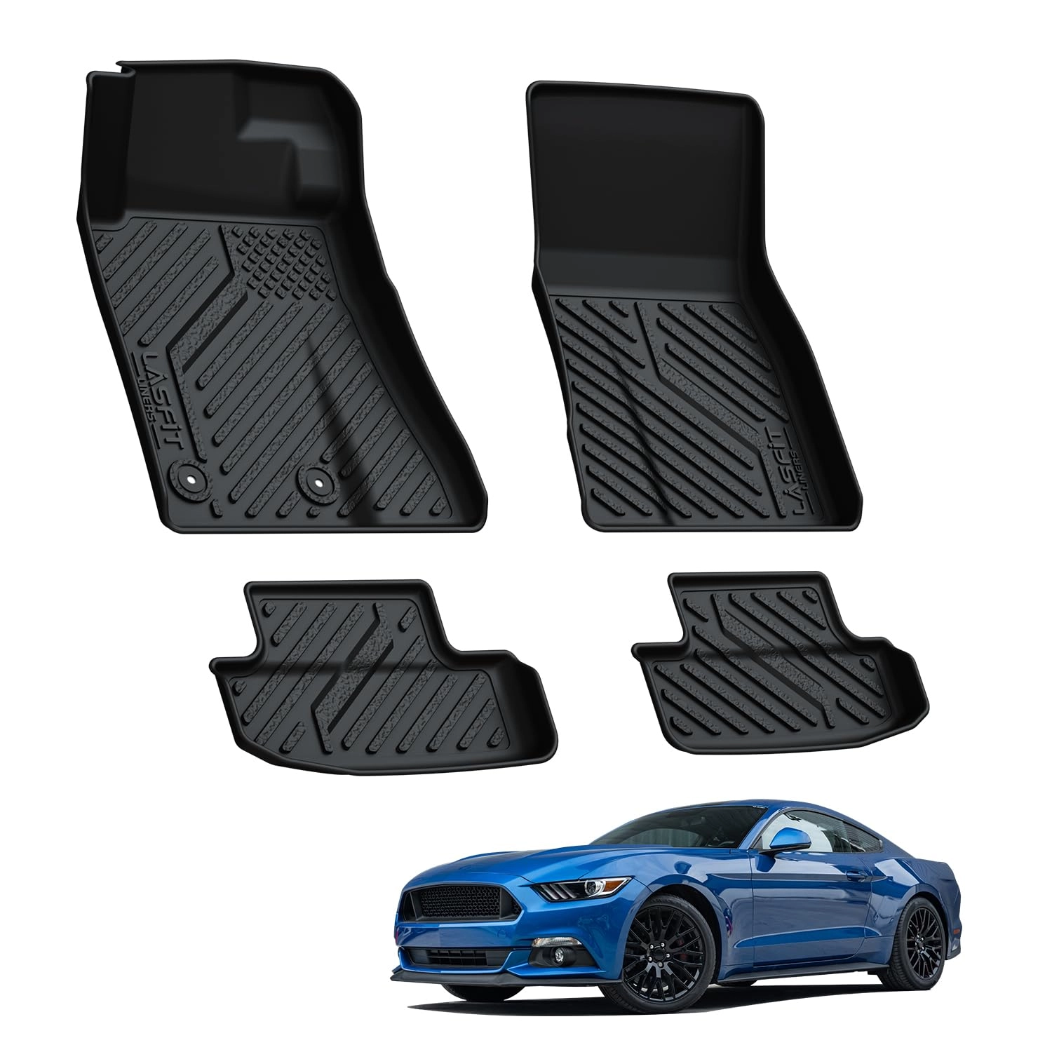 Floor Mats - Ford Mustang 2015 - 2026 1st & 2nd Row