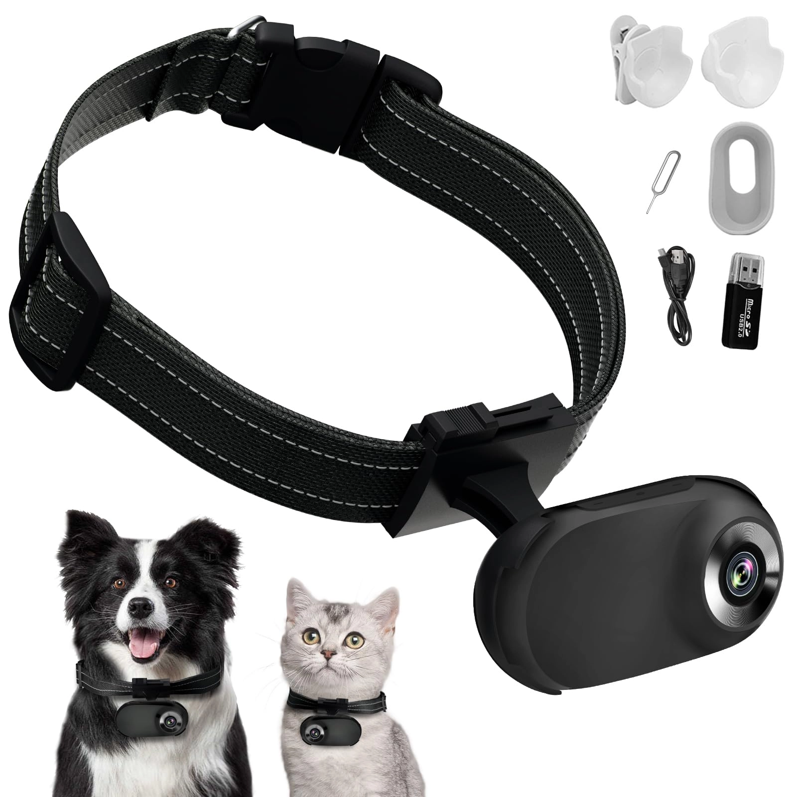 ehomful Cat Camera Collar - HD 1080P