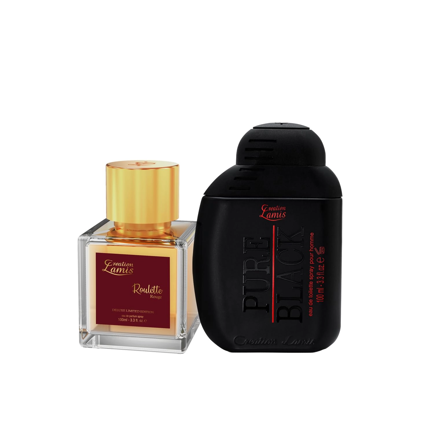 JAYWIR TRADING Pure Black - Eau de Toilette 100ml + Roulette Rouge - Eau de Parfum 100ml