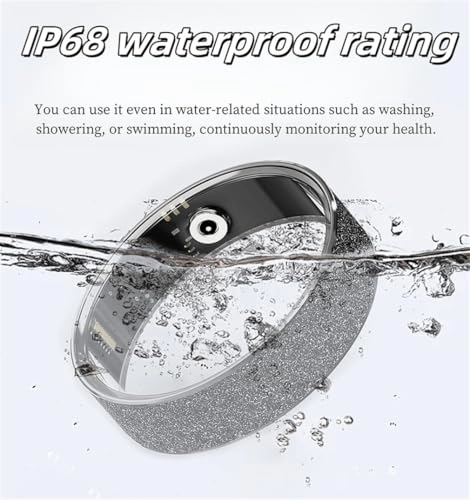 Smart Health Ring - Size 9 Black 7 Day Battery