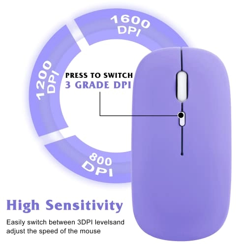 2.4GHz Rechargeable Wireless LED Mouse - Bluetooth