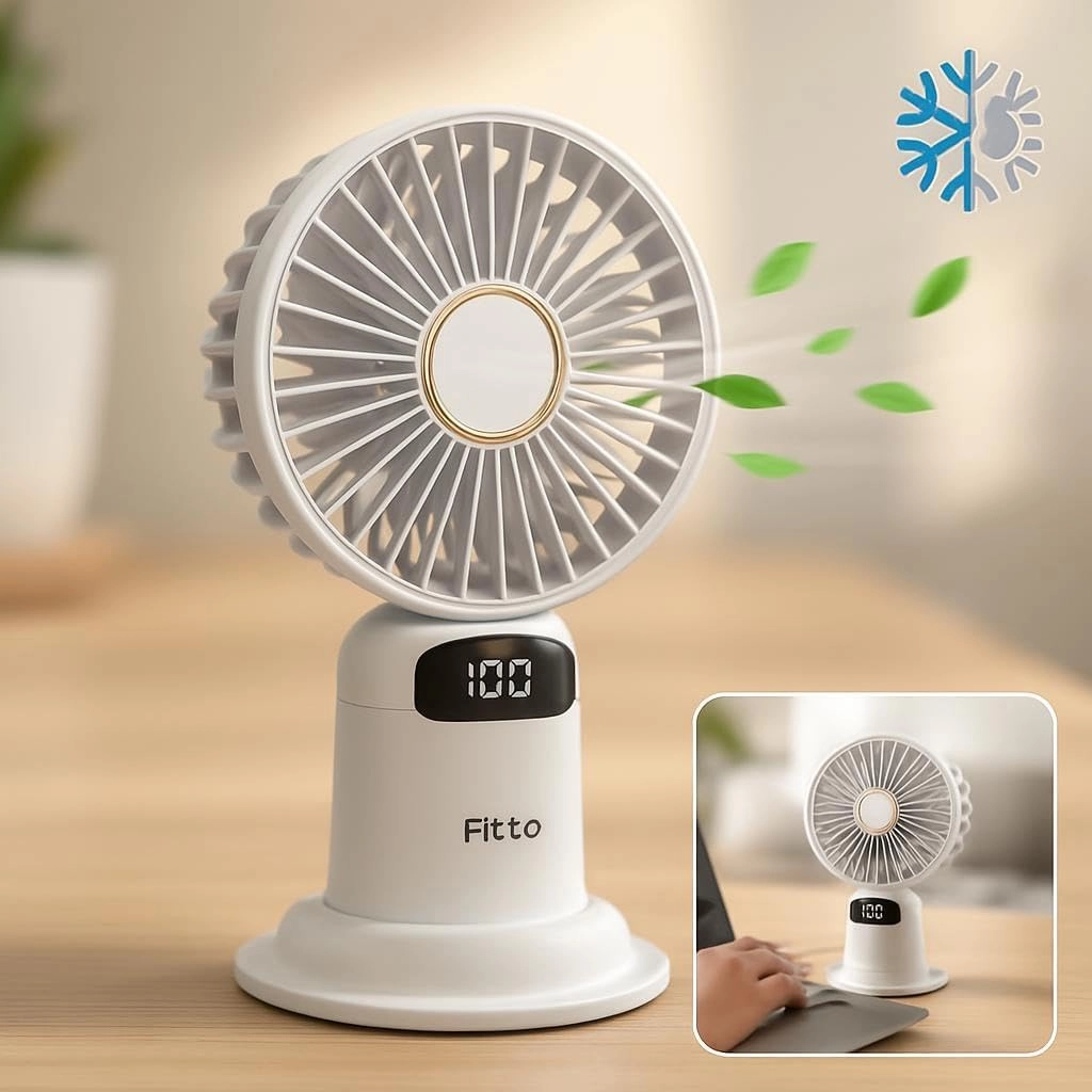 Desktop Fan - 5-Speed USB Rechargeable