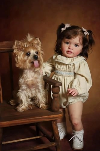 Pippa Reborn Baby Doll - 26 inch Cotton Vinyl Hand-rooted Curly Hair Ages 3+