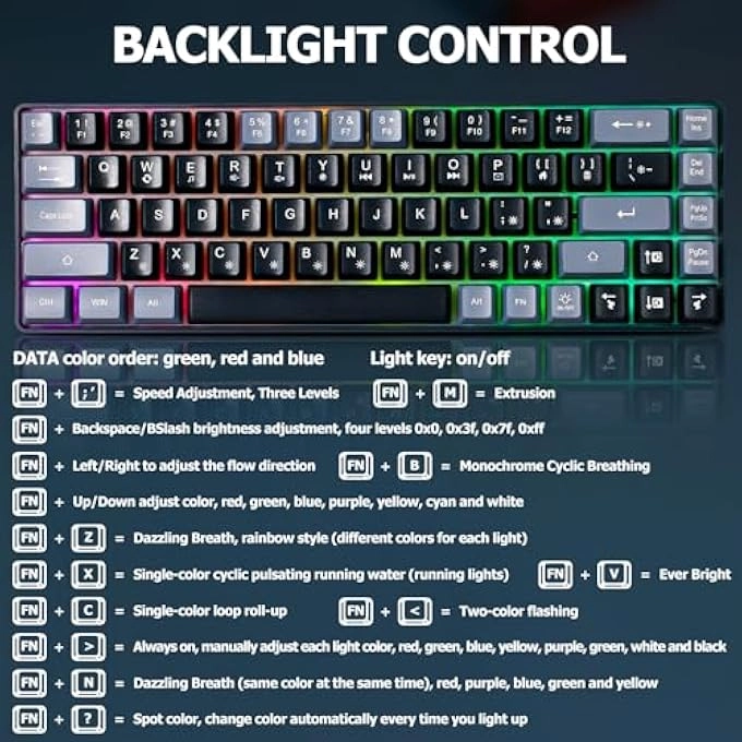 60% Mechanical Gaming Keyboard - Wired