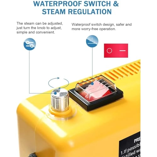 High Pressure Steam Cleaner - 2600W Handheld Tankless