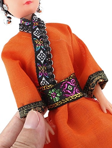 Ethnic Doll - 27.5 x 7cm Plastic Fabric Chinese Oroqen
