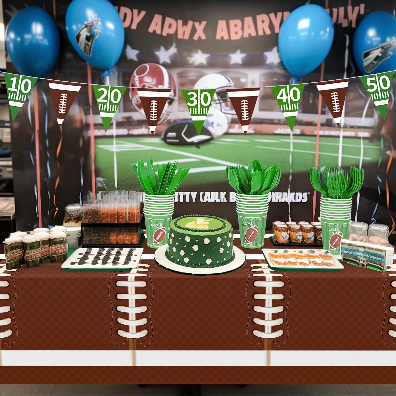 Football Party Supplies Set - 133Pcs Birthday Party
