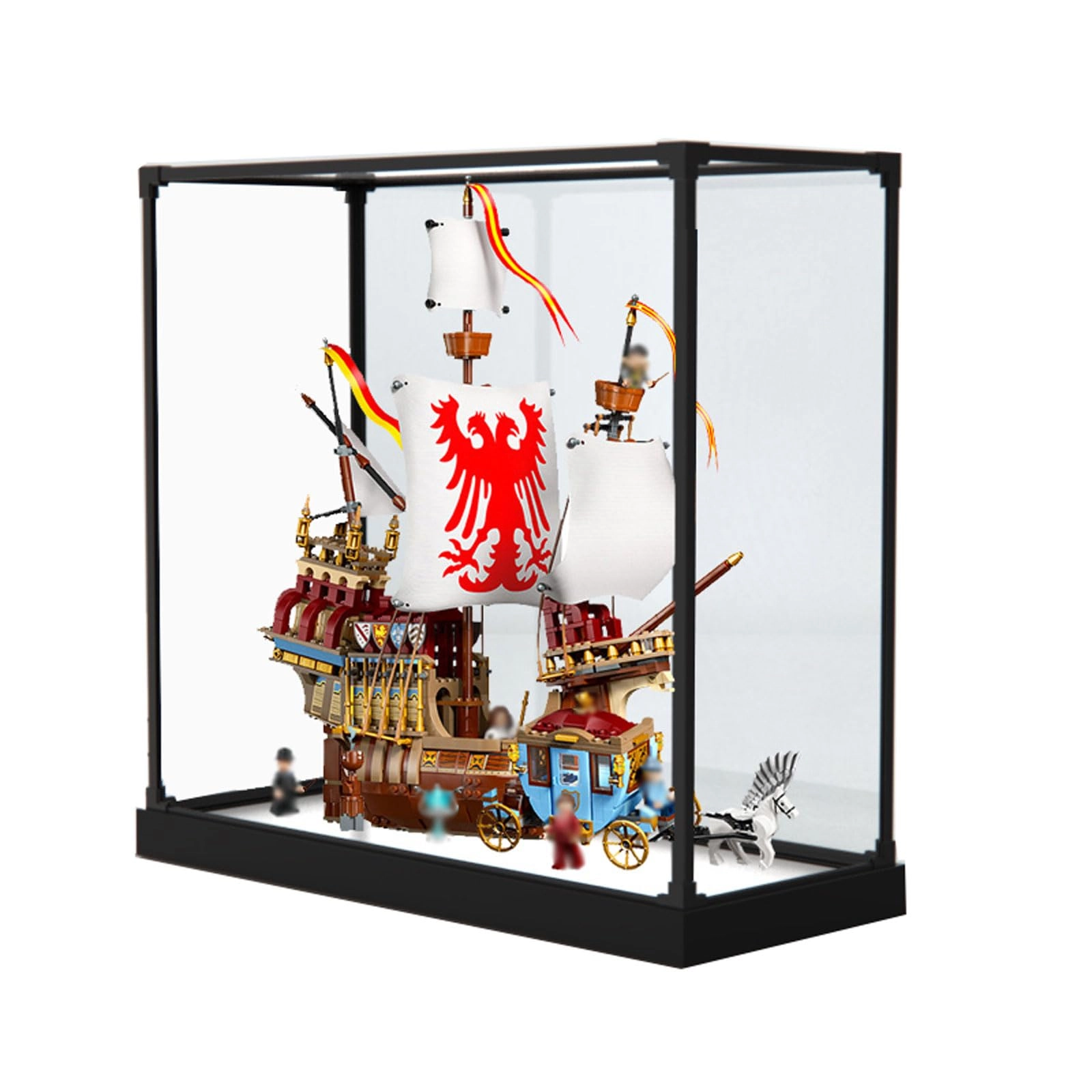 Acrylic Display Case - Alloy Frame 50 x 20 x 45 cm