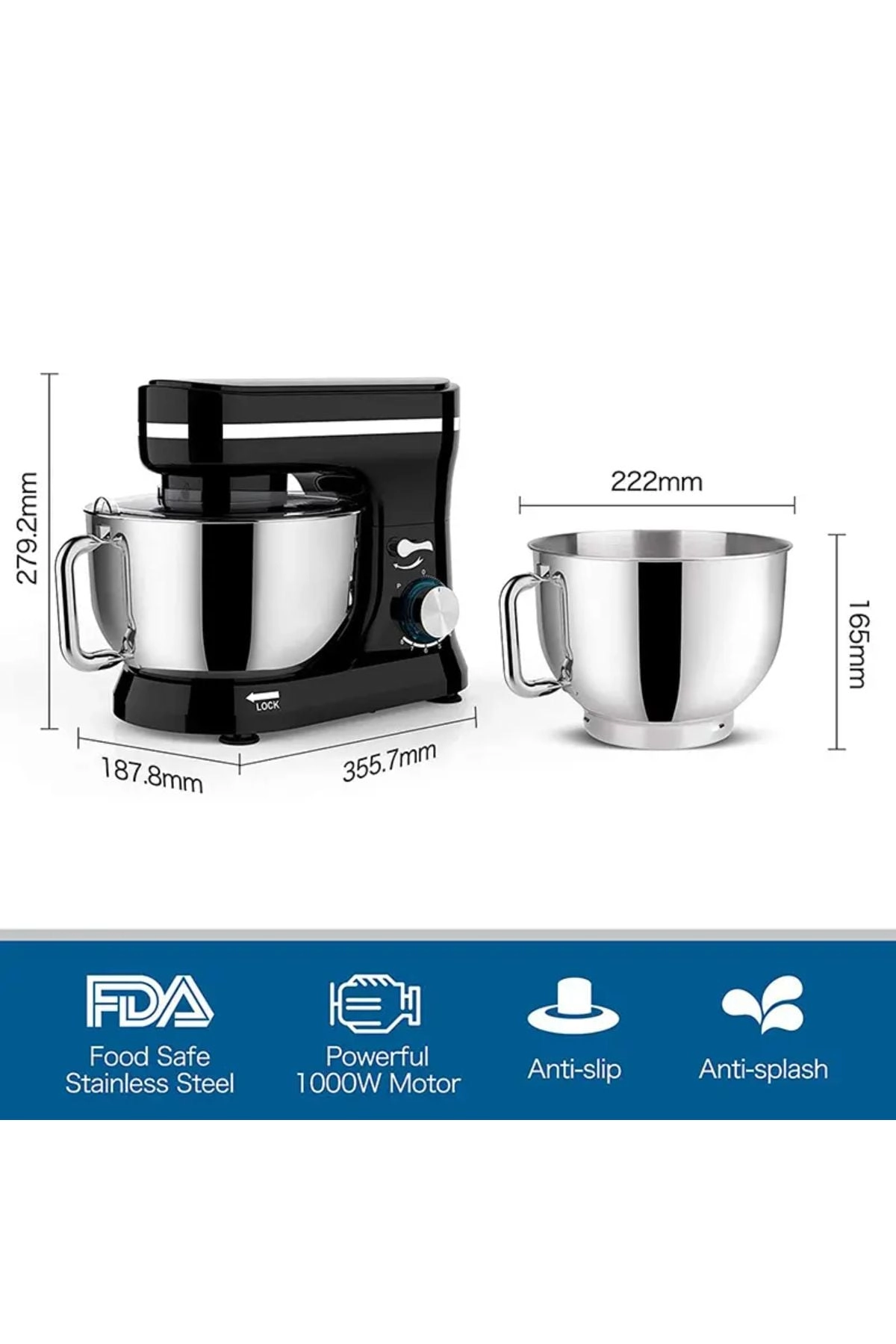 Stand & Hand Mixer - 4L 1000W