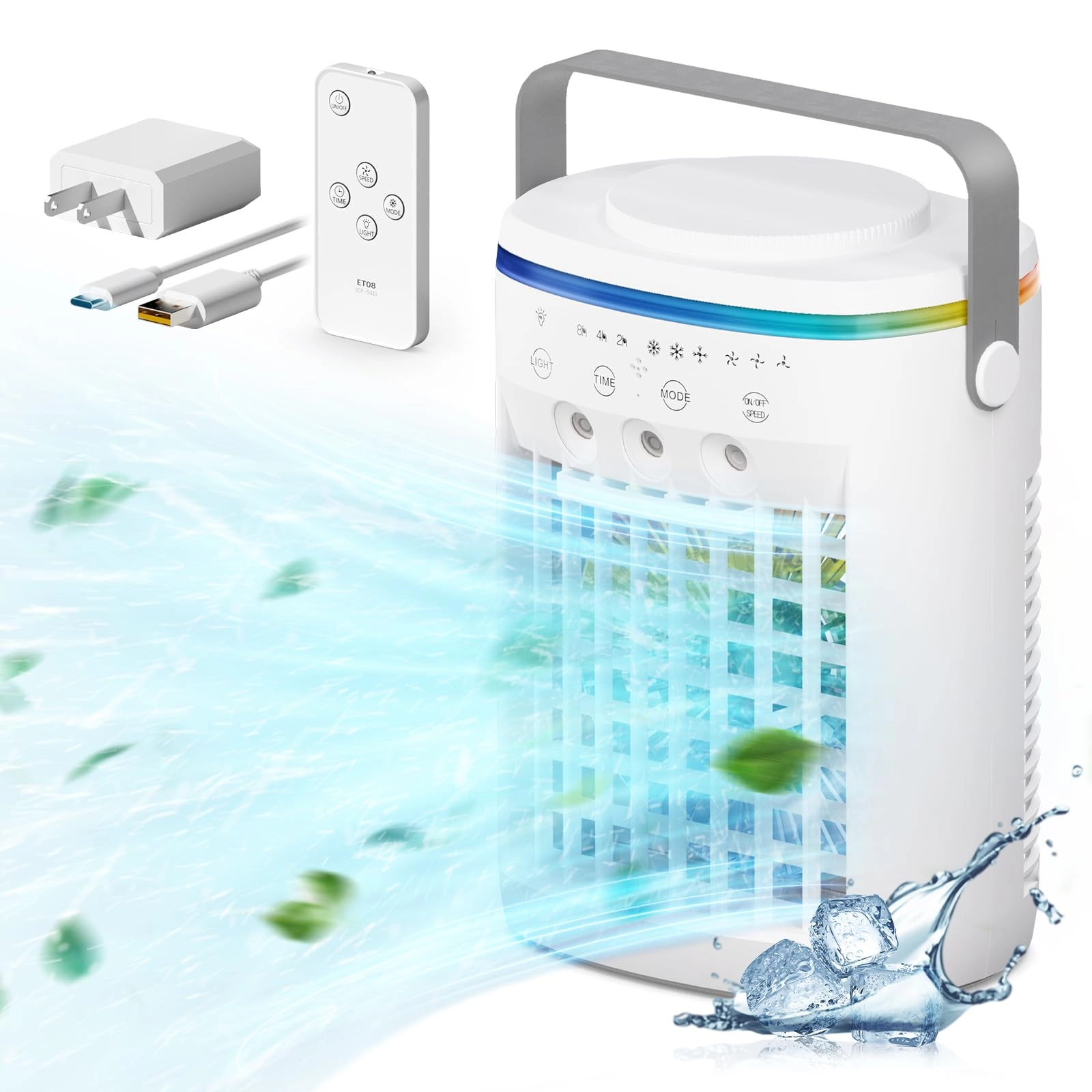 vidihill Portable Air Conditioner - 1000ml 2-4-8H Timer 3-Speed
