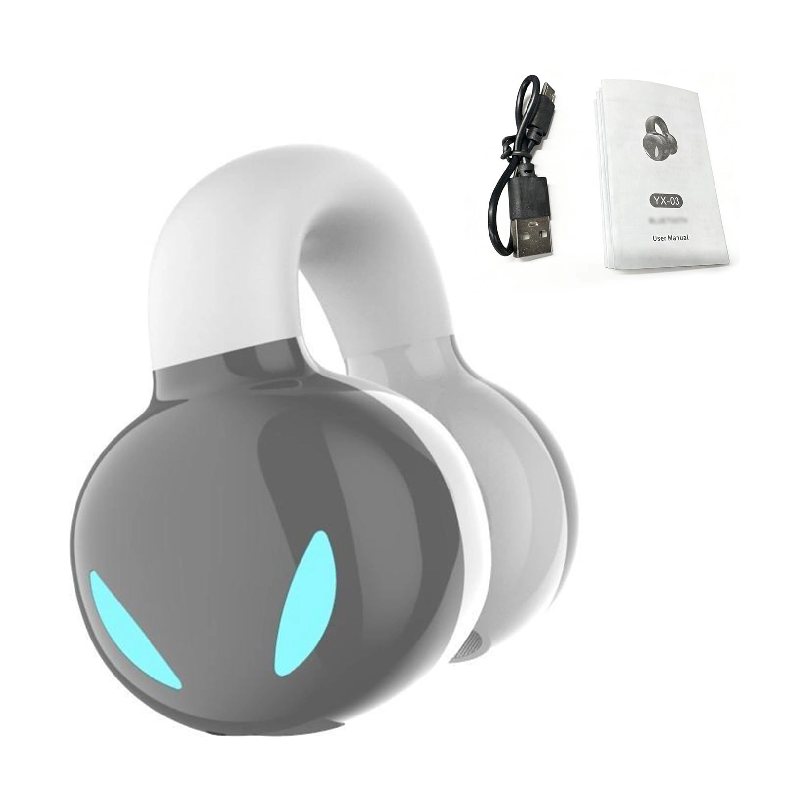 GOWENIC Clip On BT Headset Wireless Headset