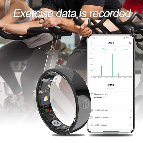Smart Ring - Heart Rate Monitor NFC Ceramic