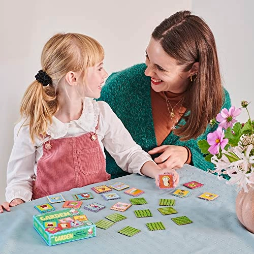 Garden Little Square Memory & Matching Game - Ages 3 and up 18 Pairs to Match