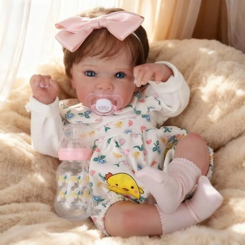 Reborn Baby Doll - 18 Inch Weighted Cloth Body Girl Ages 3+