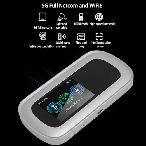 5G WiFi Mobile Hotspot - 5G 802.11 a/b/g/n/ac/ax 1201Mbps