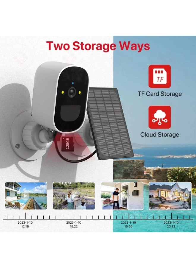Wireless Solar Security Camera 2K