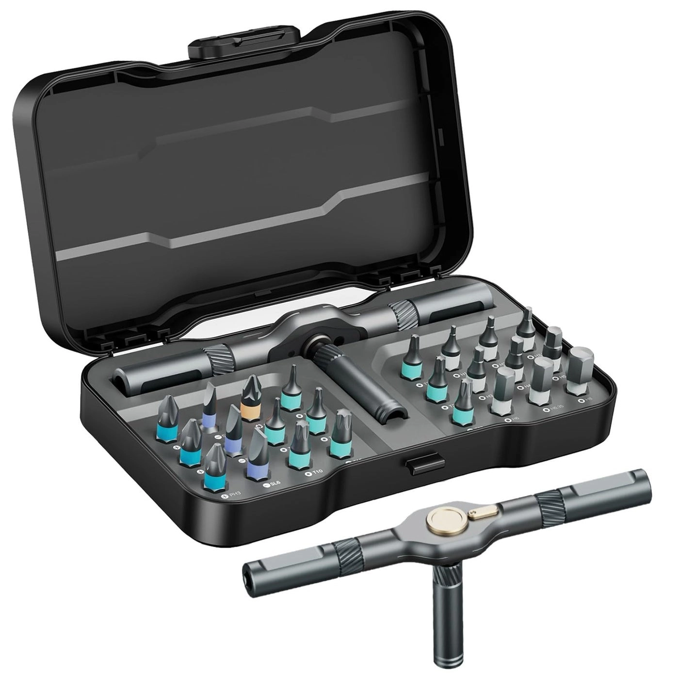 Ratchet Screwdriver Slotted and Phillips Screwdriver Set (24 Pcs)