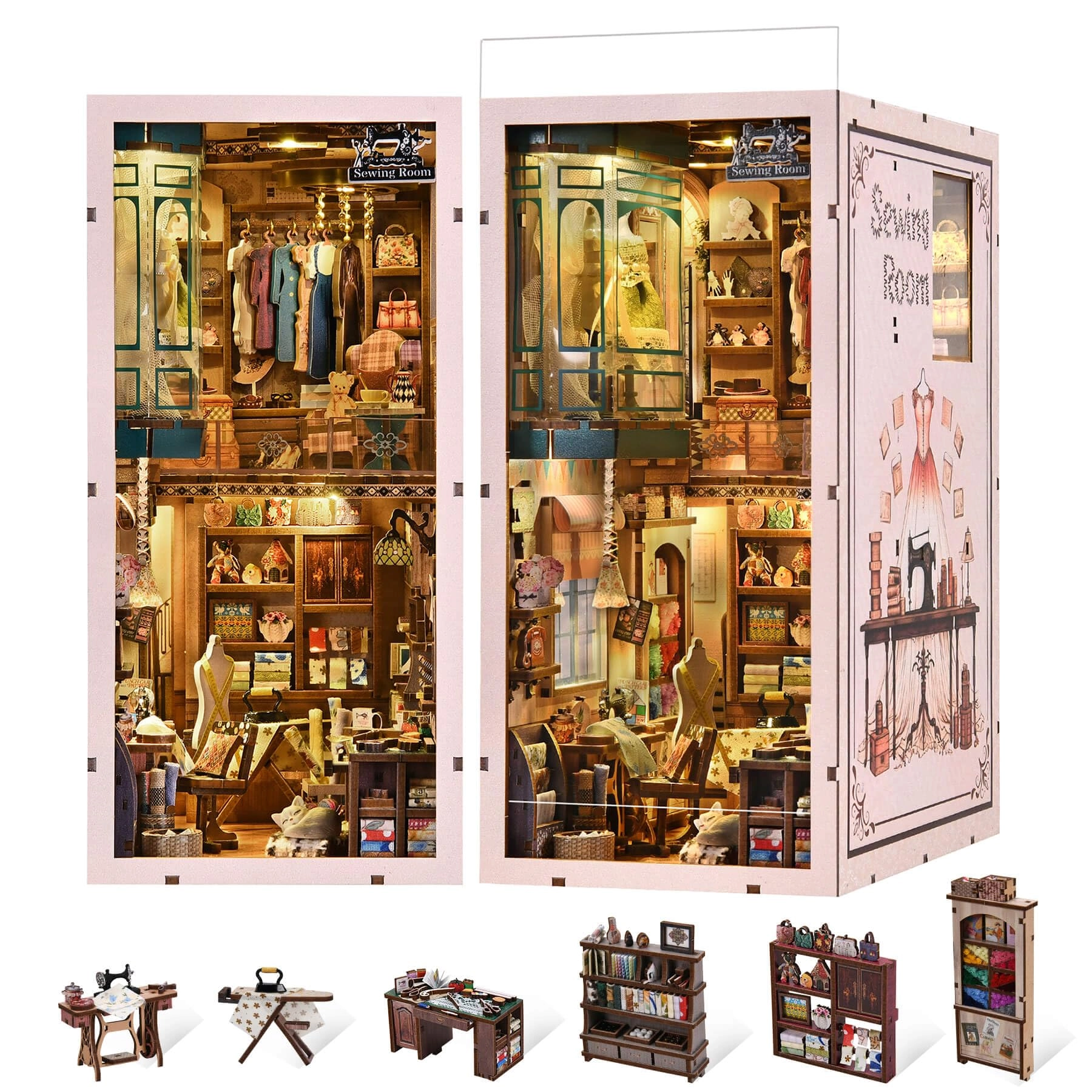 fifijoy Book Nook Kit - Sewing Room