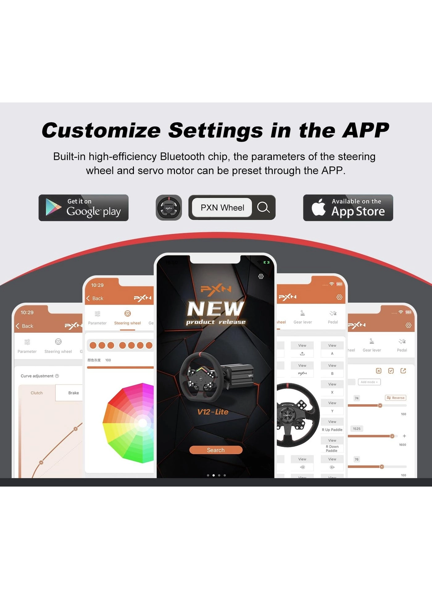 V12 Lite Racing Wheel - PC/Windows 7/8/10/11/PS4/Xbox One