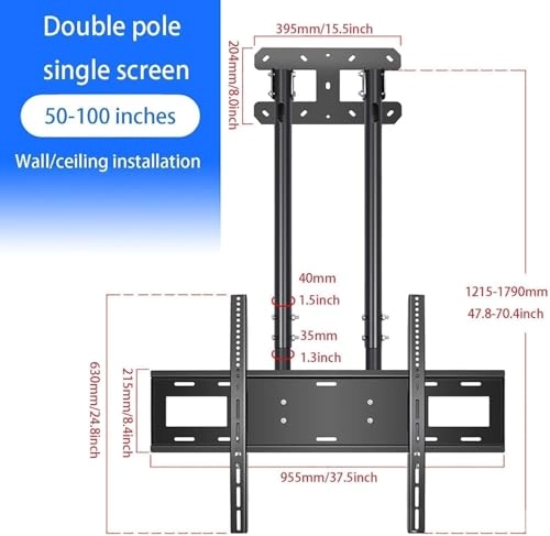 TV Ceiling Mount - 160kg 75-100 inch