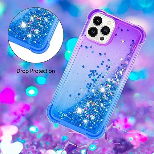 Glitter Moving Quicksand Flowing Cover TPU Silicone Bumper for iPhone 14 Pro