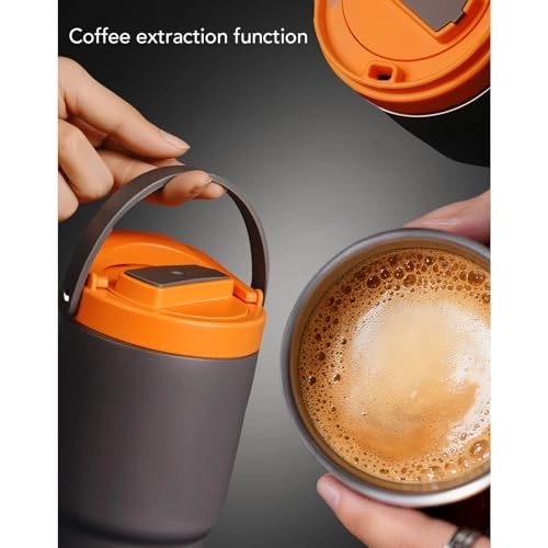 2 in 1 Car Coffee Maker - 160ml capsules ground coffee