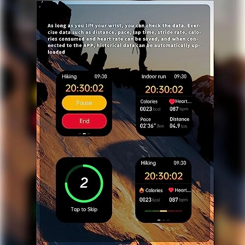 Glucose Monitoring Watch - IP67 1.91-Inch Screen