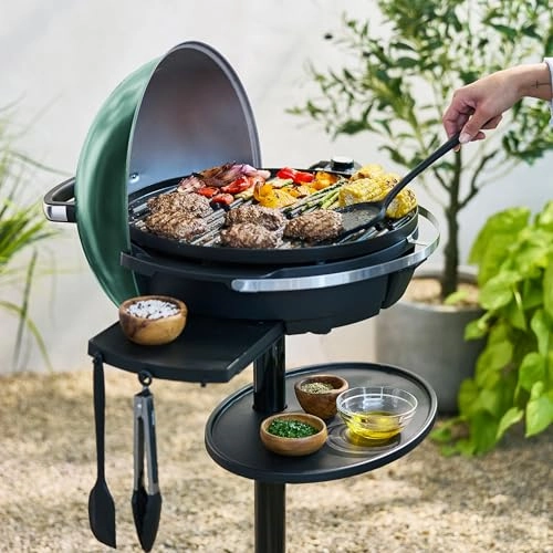 2 in 1 Portable Electric Grill and Griddle - Forest Green Non-stick