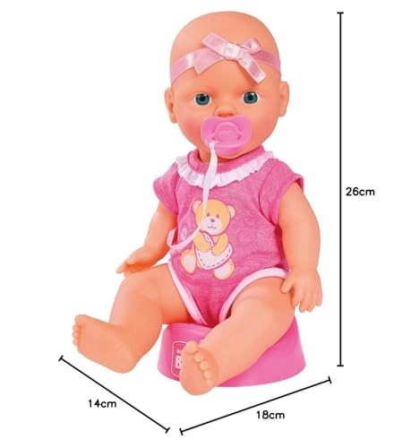 New Born Baby Doll - 30 cm Vinyl Drinking and Wet Function Ages 3+
