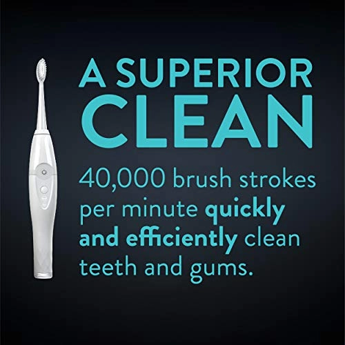 UV Sanitizing Sonic Toothbrush and Cleaning Station - Dual Speed White