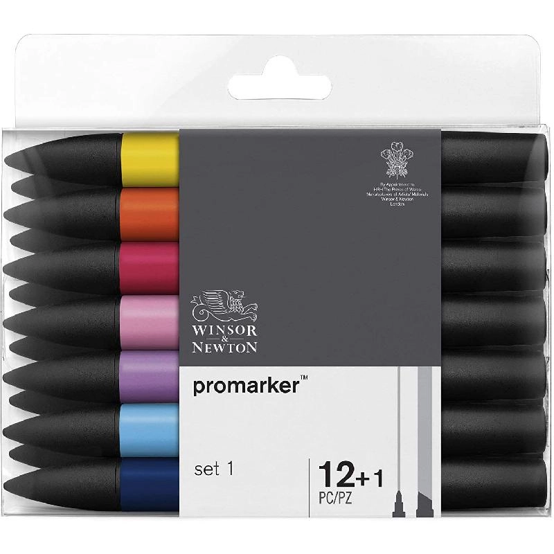 Winsor & Newton ProMarker Set 1 - Assorted Color Twin Tip