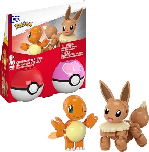 Pokémon Action Figure Building Toys Set - Charmaner and Eevee 40pcs