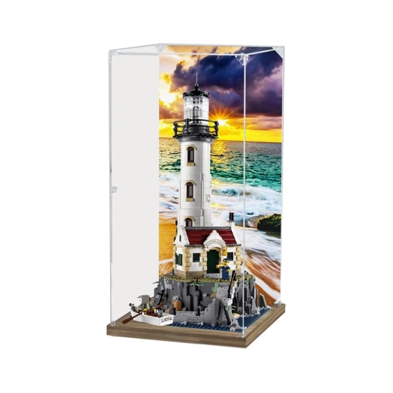 HCAEIOFJ Display Case (21335) - 30x30x60cm Wood Bottom+background
