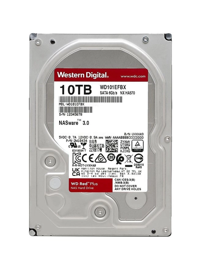 Red Plus 3.5" 7200rpm 256MB SATA 6Gb/s (WD101EFBX) - 10TB