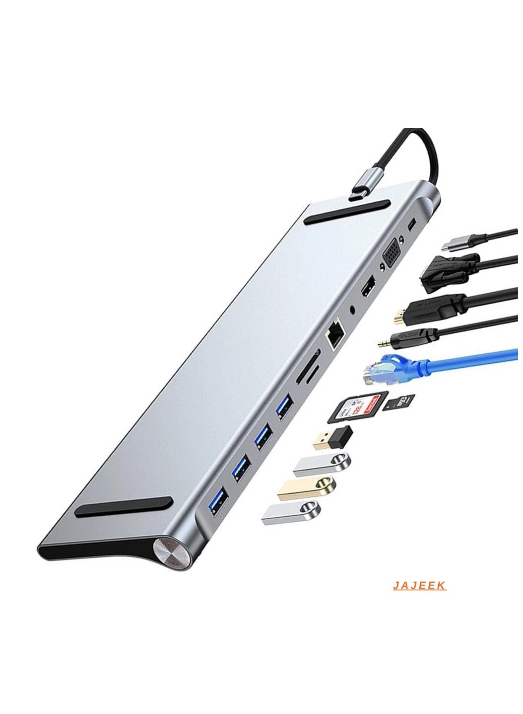 10-in-1 USB C Hub Docking Station - USB C MacBook Pro, Type C Laptops & Devices