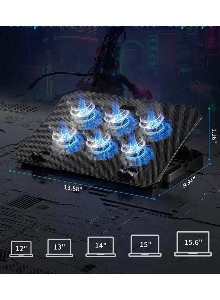 Laptop Cooling Pad - 6 fans 12-18 inch