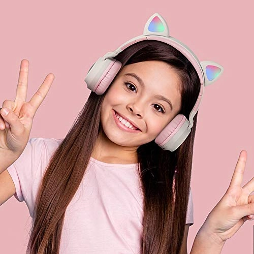 Kids Headphones Cat Ear Wireless Headphone