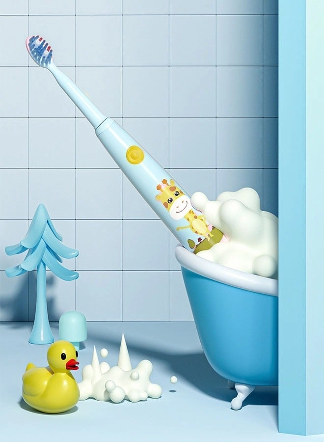 Electric Toothbrush - 2 Brush Heads White Charging Cable