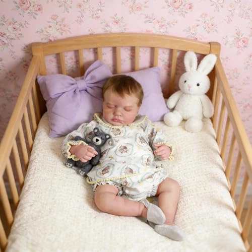 LOULOU Reborn Baby Doll - 20 Inch Soft Cloth Body & Vinyl Limbs Sleeping Ages 3+