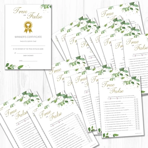 True or False Baby Shower Game - Unisex-Babies 20