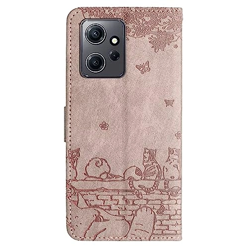 Nadoli Cute Cat Case Wallet Flip Cover for Xiaomi Redmi Note 12 4G