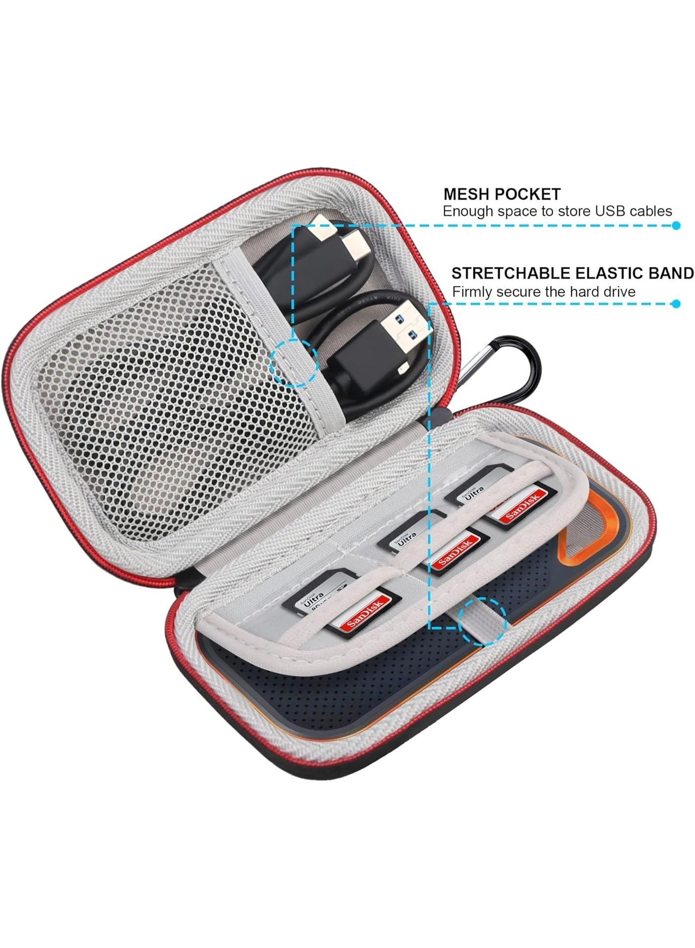 Hard Carrying Case - 4.75 x 2.4 x 1.05 inches