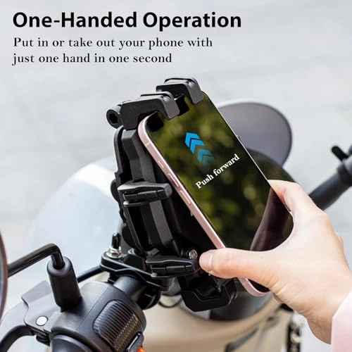 Motorcycle Phone Mount - Vibration Dampener Adjustable Handlebar Fit 5.4''-7.2'' Smartphone